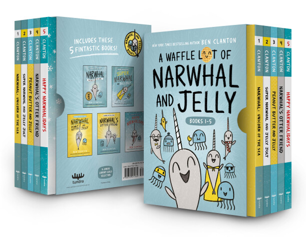 Book cover for A Waffle Lot of Narwhal and Jelly (Hardcover Books 1-5)