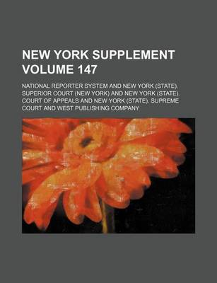 Book cover for New York Supplement Volume 147