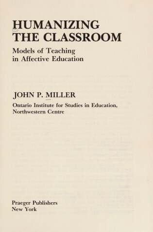 Cover of Humanizing the Classroom