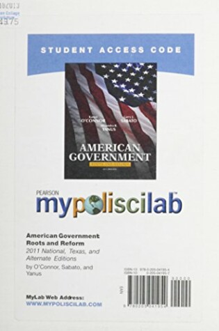 Cover of MyLab Political Science -- Standalone Access Card -- for American Government