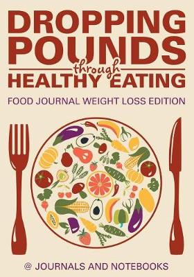 Book cover for Dropping Pounds through Healthy Eating. Food Journal Weight Loss Edition