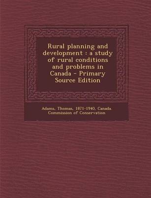 Book cover for Rural Planning and Development