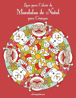 Cover of Livro para Colorir de Mandalas de Natal para Crianças