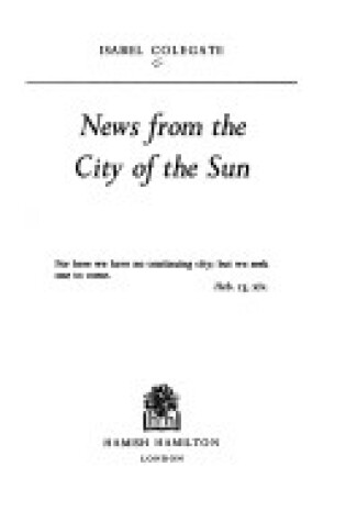 Cover of News from the City of the Sun