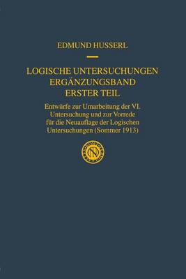 Book cover for Logische Untersuchungen. Erganzungsband. Erster Teil