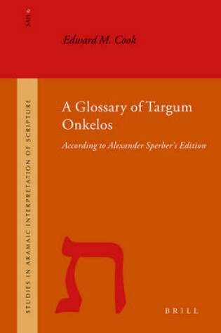 Cover of A Glossary of Targum Onkelos