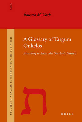 Book cover for A Glossary of Targum Onkelos