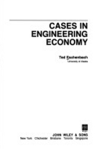 Cover of Cases in Engineering Economy