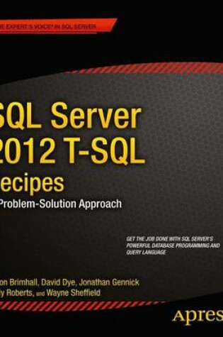 Cover of SQL Server 2012 T-SQL Recipes