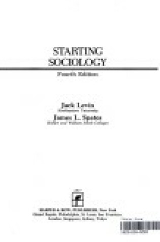 Cover of Starting Sociology Pb