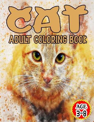 Book cover for Cat Adult Coloring Book