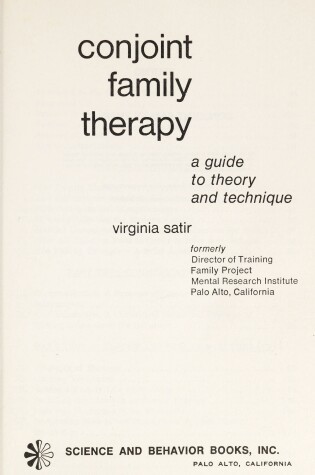 Cover of Conjoint Family Therapy