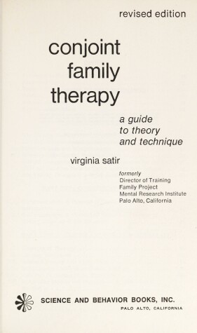 Book cover for Conjoint Family Therapy