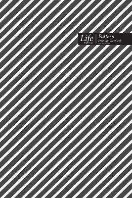 Book cover for Striped Pattern Composition Notebook, Dotted Lines, Wide Ruled Medium Size 6 x 9 Inch (A5), 144 Sheets Gray Cover