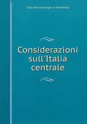 Book cover for Considerazioni sull'Italia centrale