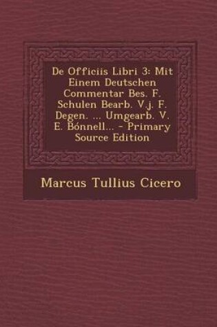 Cover of de Officiis Libri 3