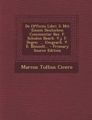 Book cover for de Officiis Libri 3