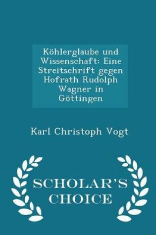 Cover of Koehlerglaube Und Wissenschaft