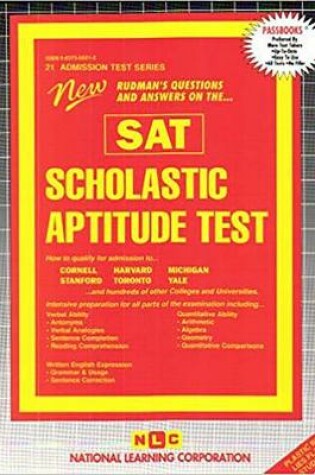 Cover of SCHOLASTIC APTITUDE TEST (SAT)