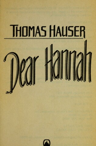 Cover of Dear Hannah