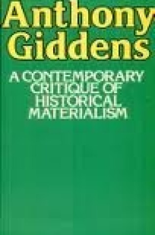 Cover of A Giddens: Contemp Critique (Paper)