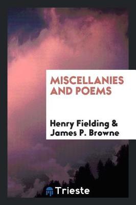 Book cover for Miscellanies and Poems