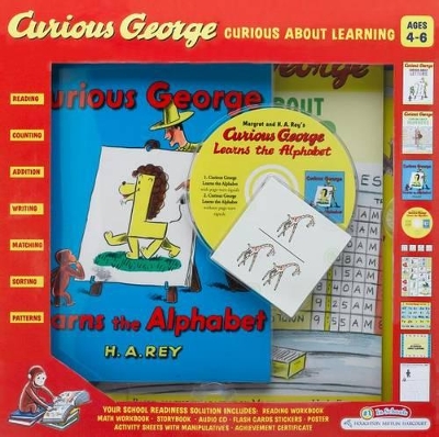 Book cover for Curious George Curious about Learning Boxed Set