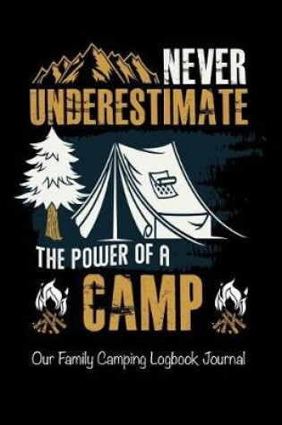 Cover of Never Underestimate the Power of a Camp Our Family Camping Logbook Journal