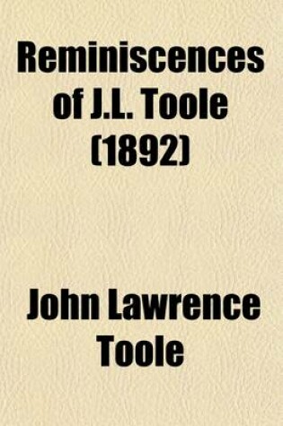 Cover of Reminiscences of J.L. Toole