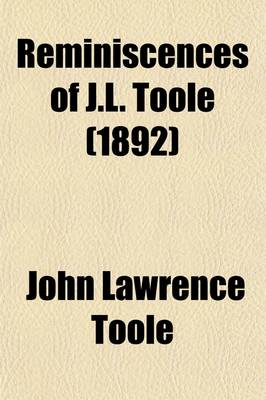 Book cover for Reminiscences of J.L. Toole