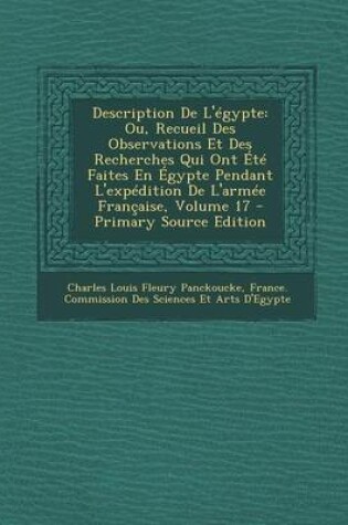 Cover of Description de L'Egypte