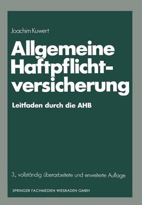 Book cover for Allgemeine Haftpflichtversicherung