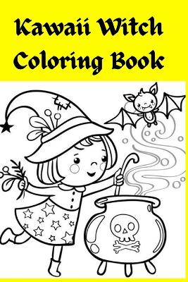 Book cover for Kawaii Witch Coloring Book