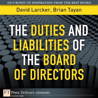 Book cover for Duties and Liabilities of the Board of Directors, The