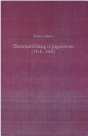 Cover of Elementarbildung in Jugoslawien (1918-1941)