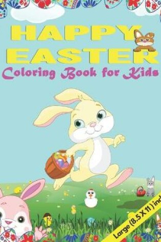 Cover of Happy Easter Coloring book for kids.
