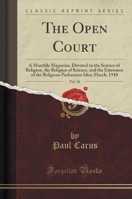 Book cover for The Open Court, Vol. 24