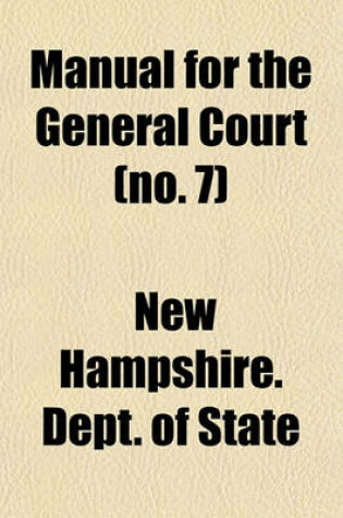 Cover of Manual for the General Court (No. 7)