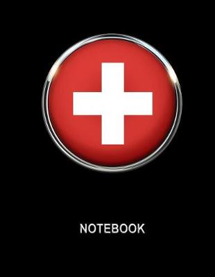 Book cover for Notebook. Switzerland Flag Cover. Composition Notebook. College Ruled. 8.5 x 11. 120 Pages.
