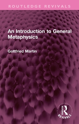 Book cover for An Introduction to General Metaphysics