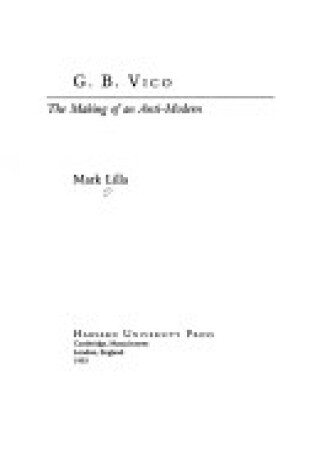 Cover of G.B.Vico