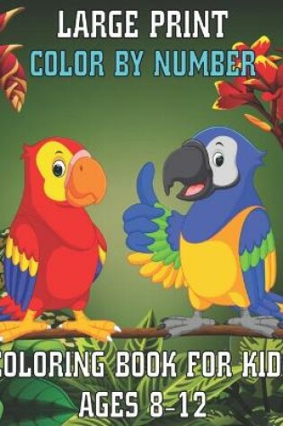 Cover of Large Print Color By Number Coloring Book For Kids Ages 8-12