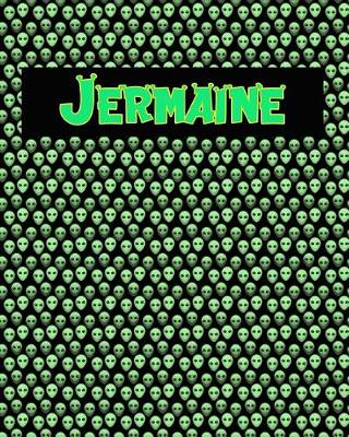 Cover of 120 Page Handwriting Practice Book with Green Alien Cover Jermaine