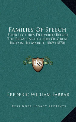 Book cover for Families of Speech