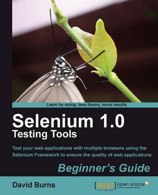 Book cover for Selenium 1.0 Testing Tools: Beginner's Guide