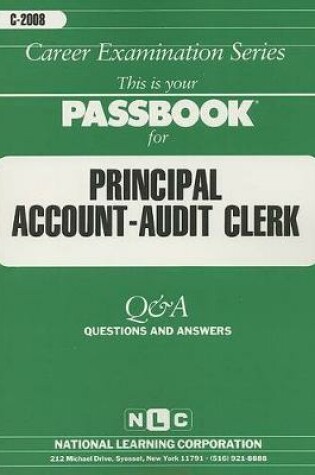 Cover of Principal Account-Audit Clerk