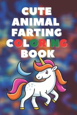 Book cover for cute animal farting coloring book