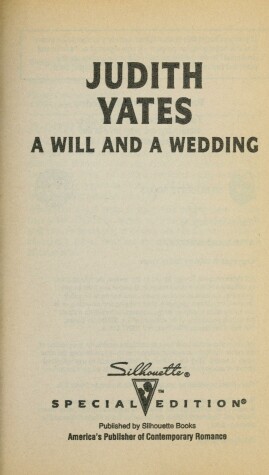 Book cover for A Will And A Wedding