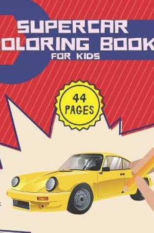 Cover of Supercar Coloring Book For Kids