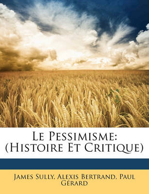 Book cover for Le Pessimisme